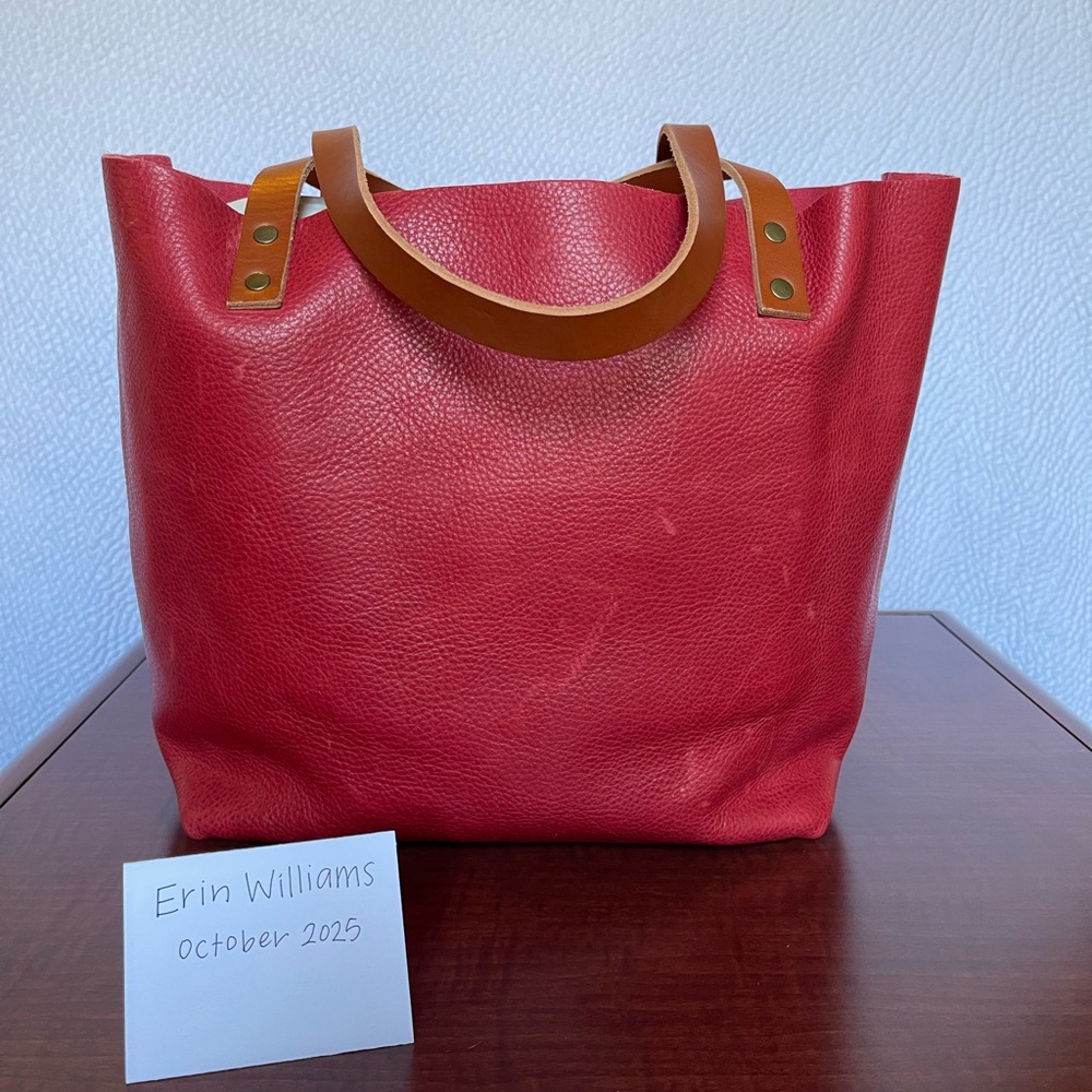 Portland Leather Goods – *Sugar* Classic Tote (Large) - Tan Handles - Picture 4 of 6